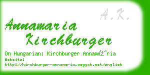 annamaria kirchburger business card